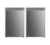 Igenix Freestanding Under Counter Larder Fridge & Freezer Set, 55cm, Inox