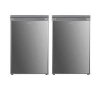 Igenix Freestanding Under Counter Larder Fridge & Freezer Set, Reversible Doors, 55cm Wide, Inox