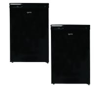 Freestanding Under Counter Larder Fridge & Freezer Set Igenix Black One Size