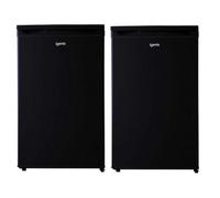 Freestanding Under Counter Larder Fridge & Freezer Set Igenix Black One Size