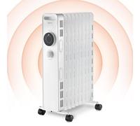 Igenix IG2620 Oil Filled Radiator, 2kW/2000W, Overheat Protection, White