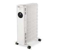 Igenix IG2621 Digital Oil Filled Radiator, 2kW/2000W, 9 Fin, White | Low Energy Heater with Remote Control, 3 Adjustable Heat Settings & Overheat Protection