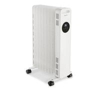 Igenix IG2621 Digital Oil Filled Radiator, 2kW/2000W 9 Fin Electric Low Energy Heater with Remote Control, 3 Adjustable Heat Settings & Overheat Protection, 2000 W, White