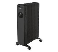 Igenix IG2621BL Digital Oil Filled Radiator, 2kW/2000W, 9 Fin, Black | Electric Heater, Remote Control, 3 Adjustable Heat Settings, Overheat Protection