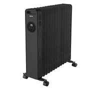 Igenix IG2626BL Digital Oil Filled Radiator, Black, 2.5kW/2500W | 13 Fin Electric Heater, Remote Control, 3 Adjustable Heat Settings, Overheat Protection