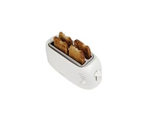 Igenix IG3020 4 Slice Toaster in White, 2 Long Slots with Adjustable Browning Control, Removable Crumb Tray for Easy Cleaning, Frozen and Reheat...