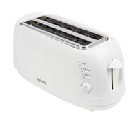 Igenix IG3020 4 Slice Toaster in White, 2 Long Slots with Adjustable Browning Control, Removable Crumb Tray for Easy Cleaning, Frozen and Reheat Function, White
