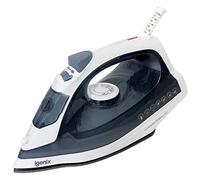 Igenix IG3116 PowerSteam Lite Vertical Steam Iron, Ceramic Non-Stick Soleplate, 220 ml Water Tank Capacity, 1600 W, Self Cleaning, 1.9m Cord, Blue/White
