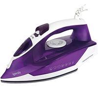 Igenix IG3122 PowerSteam Vertical Steam Iron, Ceramic Non-Stick Soleplate, 250 ml Water Tank Capacity, 2200 W, Purple/White