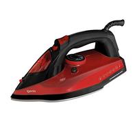 Igenix IG3126 PowerSteam Pro Vertical Steam Iron, Ceramic Non-Stick Soleplate, Auto Shut-Off Function, 380 ml Water Tank Capacity, 2600 W, Red/Black
