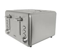 Igenix Ig3204, 4 Slice Toaster, Reheat Function, Slide Out Crumb Tray, Stainless Steel