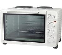Tabletop Mini Oven & Grill with Double Hotplate Hobs, 45L, Igenix IG7145