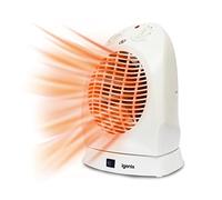 Igenix IG9021 Upright Portable Oscillating Electric Low Energy Fan Heater with 2 Heat Settings, Ideal for Small Rooms, Caravans and Garages, 2000 W, White