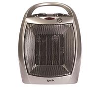 Ceramic Fan Heater, 1800 W, 2 Heat Settings, Silver, Igenix IG9030