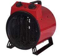 Igenix IG9301 Industrial/Commercial Drum Fan Heater with 2 Heat Settings and Cooling Fan Setting, Integrated Carry Handle, Ideal for Garages and Large Indoor Spaces, 3000 W, Red