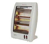 Igenix IG9509 Portable Upright Halogen Electric Heater, 2 Bar Quartz Electrical Heater, Safety Tip Over Switch, Ideal for Small Rooms, Caravans and Garages, 800 W, White