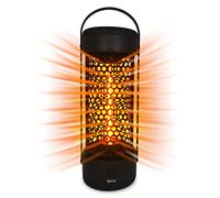Igenix IG9650 Portable Electric Patio Tower Heater, 1200W, Heat Resistant Handle, Matt Black