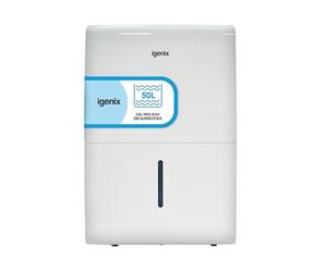 Igenix IG9851 50L/Day Large Dehumidifier for Mould Removal & Drying Clothes, Removes 50 Litres Moisture, Damp, Mould in Home, Kitchen, Bedroom, Caravan, Office, Garage or Bathroom