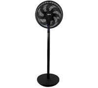 Igenix IGFP012W 12” Pedestal & Desk Fan - 7 Blade Design for Stronger Breeze, 3 Speed Settings, Adjustable Height, Converts from Desk to Floor Fan, Quiet Cooling for Home & Office, Black