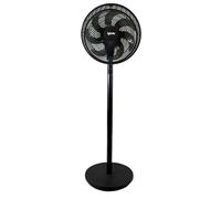 Igenix IGFP012W 12” Pedestal & Desk Fan - 7 Blade Design for Stronger Breeze, 3 Speed Settings, Adjustable Height, Converts from Desk to Floor Fan, Quiet Cooling for Home & Office, Black