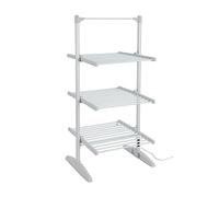 Igenix IGHA02236S Electric Heated Clothes Airer, Foldable Aluminium Indoor 3 Tier Clothes Drier Rack, 9 Hour Timer & Cover for Energy Efficient Drying