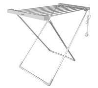 Igenix IGHA068S Electric Heated Clothes Airer with Foldable Legs, Aluminium Indoor Clothes Drier Rack, 8 Heated Tubes, 2 Metre Cord