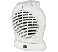Igenix 2kW Upright Oscillating Fan Heater - 2 Heat Settings, Adjustable Thermostat, Overheat Protection, Tip Over Switch, Carry Handle, Power Indicator Light - White