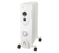 Igenix IGHO02620W 2kW Oil Filled Radiator with Timer - 9 Fins, Adjustable Heat, Portable Design, 1.4m Cable - White
