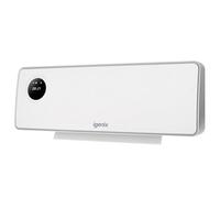 Igenix IGHW020TDW Over Door Downflow Fan Heater, 2000W Wall Mounted Oscillating Air Curtain with Heater & Cool Air Function, 24 Hour Timer, LED Display & Remote Control, White