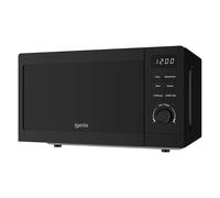 Igenix IGMS02080B 20L 800W Digital Microwave - 8 Auto Cook Programmes, 5 Power Levels, Defrost Setting, 60-Min Timer, Push Button Door, 255mm Turntable - Black