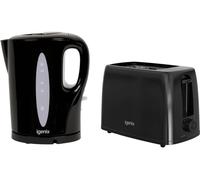 IGENIX IGPK46 Jug Kettle & 2-Slice Toaster Bundle - Black, Black