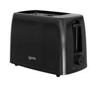 Igenix IGT0245B 2 Slice Toaster, 650W Power, 6 Browning Levels, Cancel Function, Slide-Out Crumb Tray, Automatic Pop-Up, Cord Storage (Black)