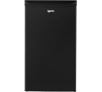 Igenix IGUL048B Freestanding Under Counter Larder Fridge, 48cm, Black | 92 Litre Capacity, 2 Adjustable Safety Glass Shelves, Reversible Door