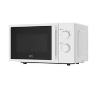 Igenix 20L 800W White Manual Microwave with Stainless Steel Cavity - 5 Power Levels, 35 Minute Timer, 255mm Turntable - IGMS0820MSSW