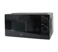 Igenix IGMS02071B 20L 700W Manual Microwave - 5 Power Levels, Defrost Setting, 35-Min Timer, Push Button Door, 245mm Turntable - Black
