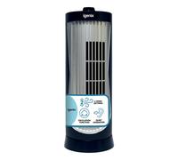 Igenix DF0020 12" Mini Tower Fan - Compact Oscillating Desk Fan with 2 Speed Settings, Quiet Operation, Easy-Carry Handle, Ideal for Home, Office, Bedside & Desktop Use - Black/Silver