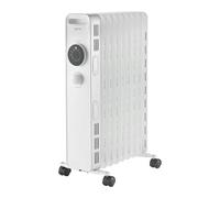 Igenix IG2620 Oil Filled Radiator, 2kW/2000W 9 Fin Electric Low Energy Heater with 3 Adjustable Heat Settings & Overheat Protection, 2000 W, White