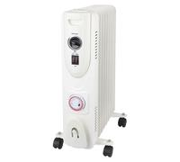 Igenix Oil Filled Radiator, 2kW/2000W, Overheat Protection, White
