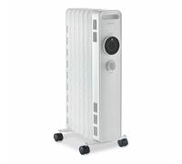 Igenix Oil Filled Radiator 9 Fin Electric Heater 3 Heat Setting 2kW White IG2620