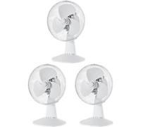 igenix Oscillating Desk Fan Main 3 Speeds 47 cm White DF1210 30.4 cm Pack of 3