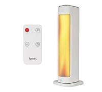 Igenix IGHT020DW Oscillating Tower Fan Heater With 15 Hour Timer and 30 Second Auto Delay Shutdown, 2000 W, 3 Heat Modes, Overheat Protection, Touch Button and Remote Control