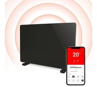 Igenix Smart Glass Panel Heater 2000 W in Black | Size: Single Igenix Black Single