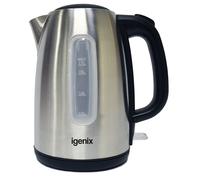 igenix 1.7 Litre Cordless Jug Kettle, 2200W, Stainless Steel