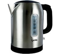 Igenix IGK01022SS Cordless Electric Jug Kettle, 2200 Watt Rapid Boil, 1 Litre Capacity, 360° Base, Cord Storage, Removeable, Washable Filter, Boil Dry Protection, Stainless Steel