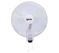 Igenix Wall Mounted Fan, 16 Inch in White Igenix White