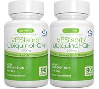 Igennus Advanced VESIsorb Ubiquinol 100mg 90 Softgels, 600% Bioavailability, Fast-Acting Water-Soluble Coenzyme Q10 Supplement for Energy & Heart, 3-Months Supply (Pack of 2)