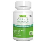 Igennus Calcium & Magnesium Supplement, 2:1 Plant Based Mineral Complex | Comprehensive Bone Support with K2, D3 & Boron, High Absorption, Clean Label & Vegan, Non-GMO, 60 Tablets