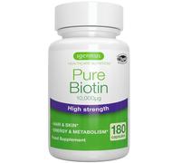 Igennus Pure Biotin 10,000 mcg D-Biotin, Clean Ingredients, 180 Capsules 1-a-Day, No Silicon Dioxide or Magnesium Stearate, Skin Health & Energy, Lab Verified, Vegan & Hypoallergenic