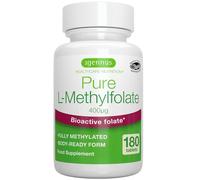 Pure Methyl Folate 400 mcg, 180 Tablets, Clean Label & Vegan, Methylated Form of Folic Acid 5-MTHF (Vitamin B9),
