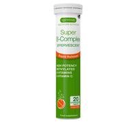 Igennus Super B-Complex Liquid B-Vitamin Effervescent Drink, Methylated, Fast Action Energy Supplement, Caffeine-Free, Sugar-Free, Orange Flavour, Vegan, 20 Effervescent Tablets